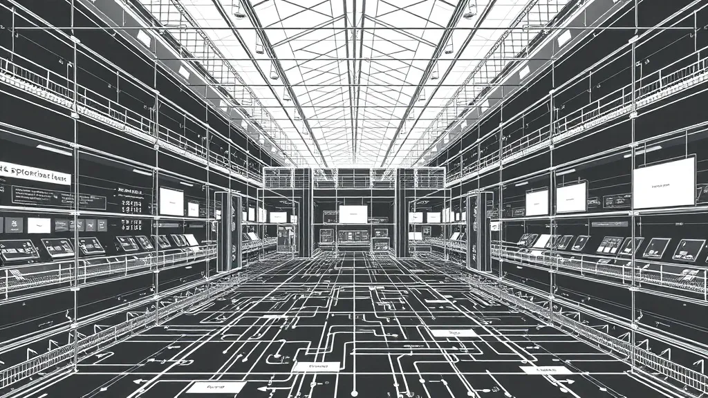 A technical black and white architectural blueprint of a dig