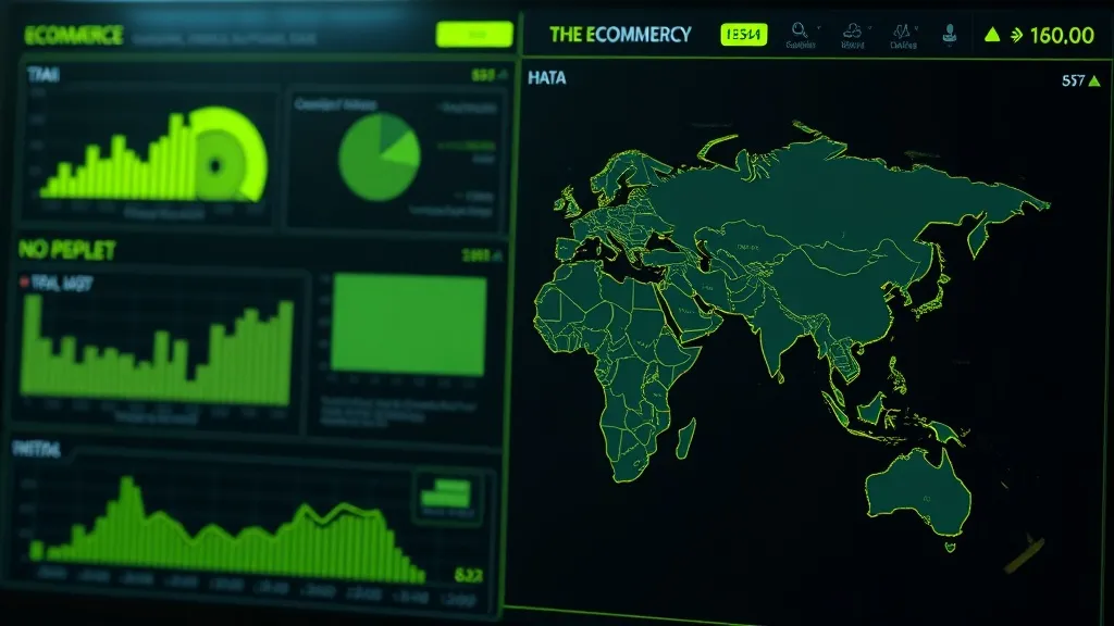 Professional digital interface showing e-commerce data analy